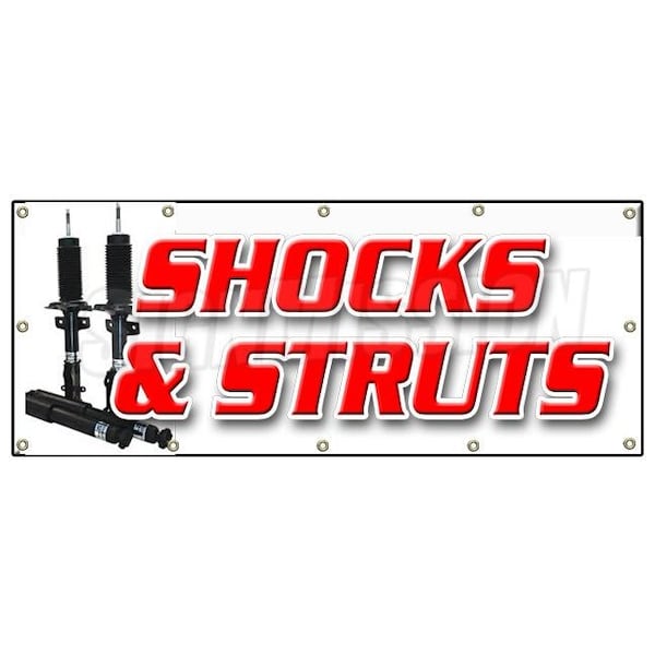 SHOCKS AND STRUTS BANNER SIGN car brake auto repair mechanic car